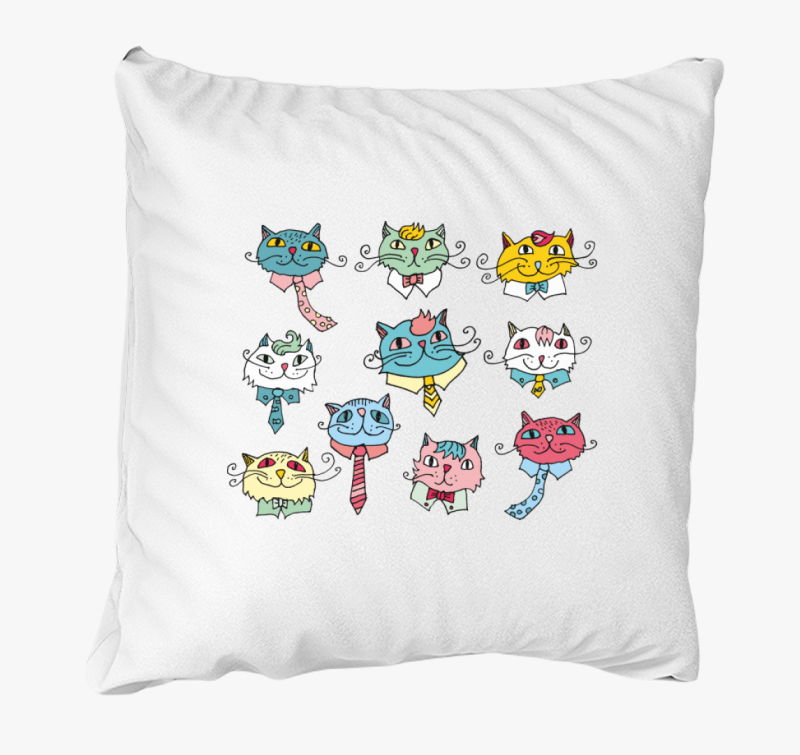 Öltönyös macskák párna