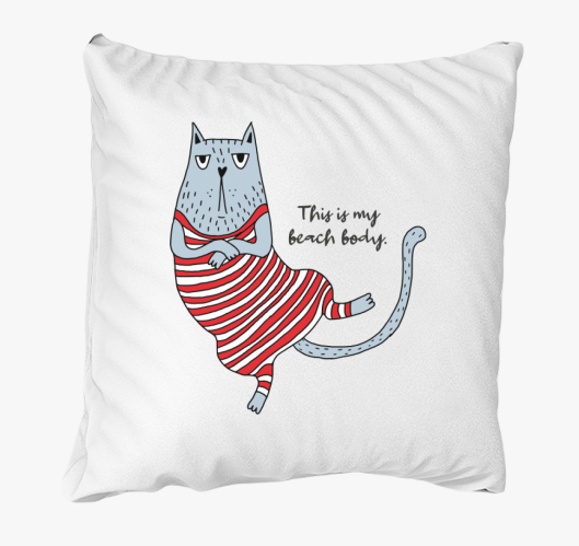 Strandoló macska párna 