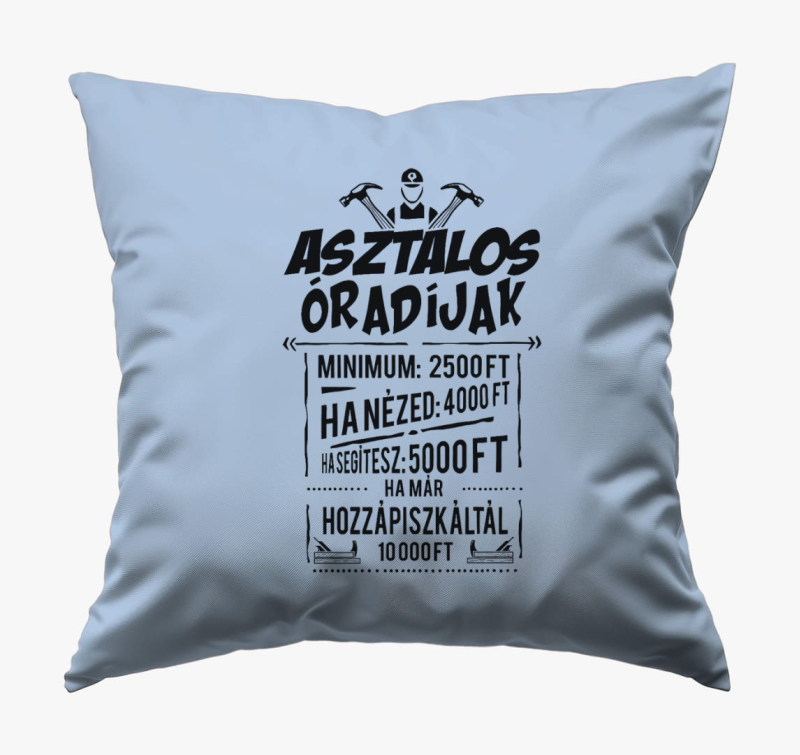 Asztalos Óradíjak párna