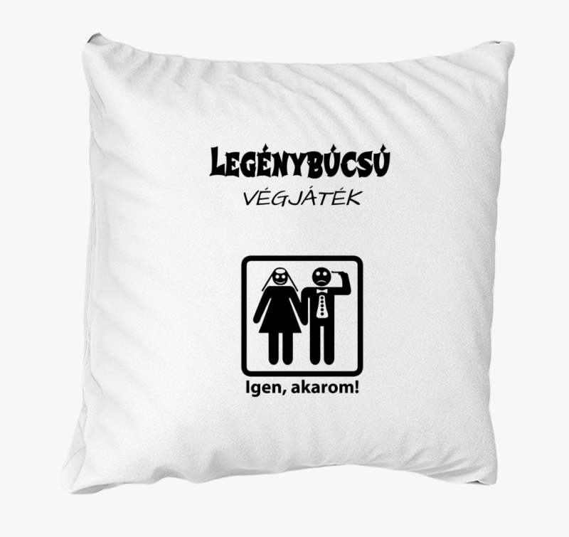 Legénybúcsú végjáték párna