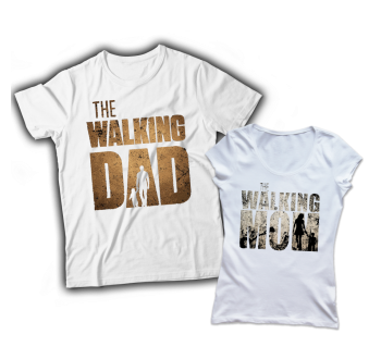 Walking dad and mom ...