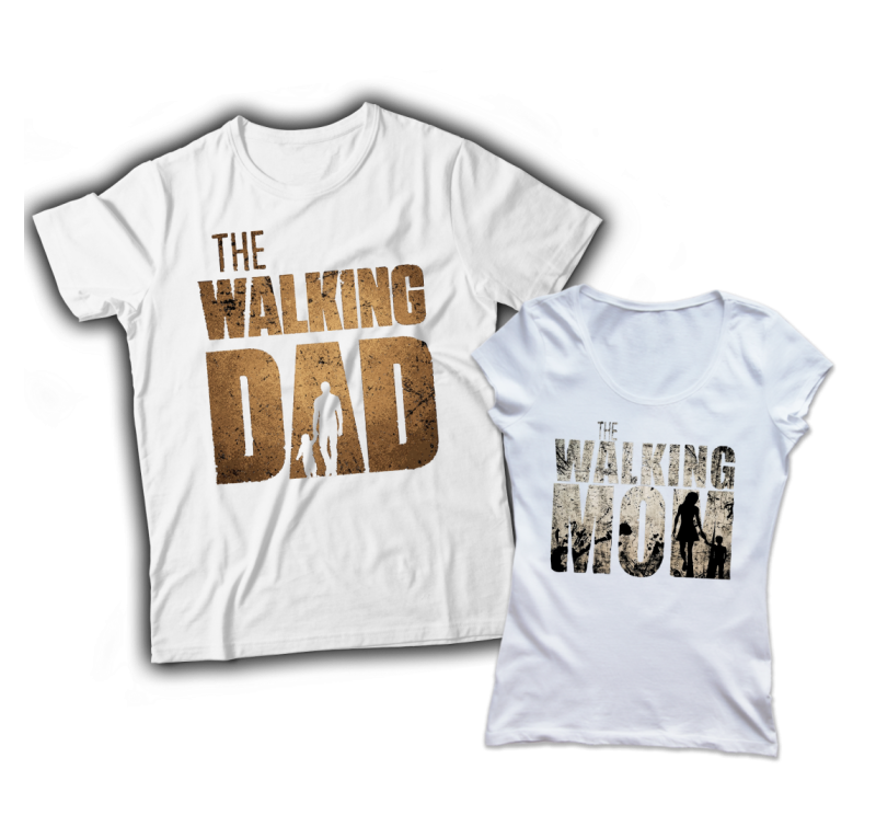 Walking dad and mom páros póló
