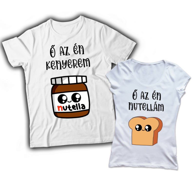 Nutellás kenyér páros póló