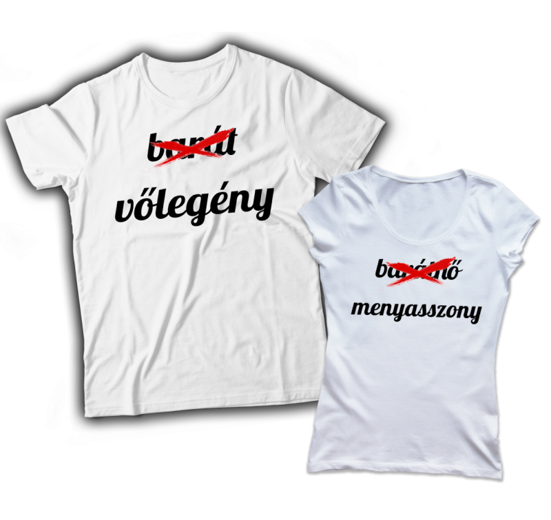 Már vőlegény és menyasszony póló