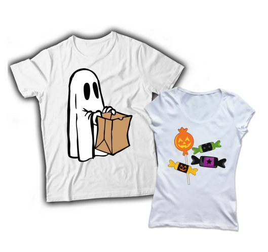 Halloweeni cukorkagyűjtős páro...