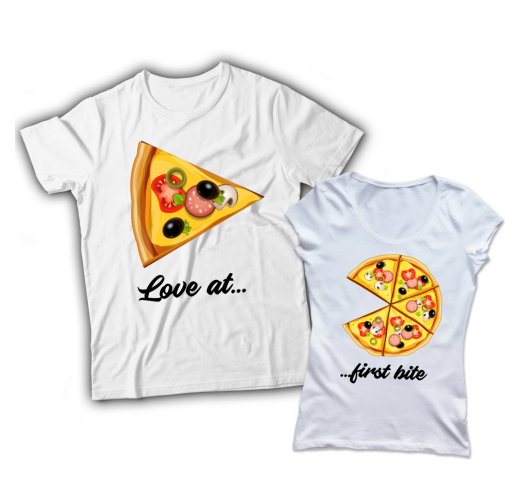 Pizza kirakós páros póló