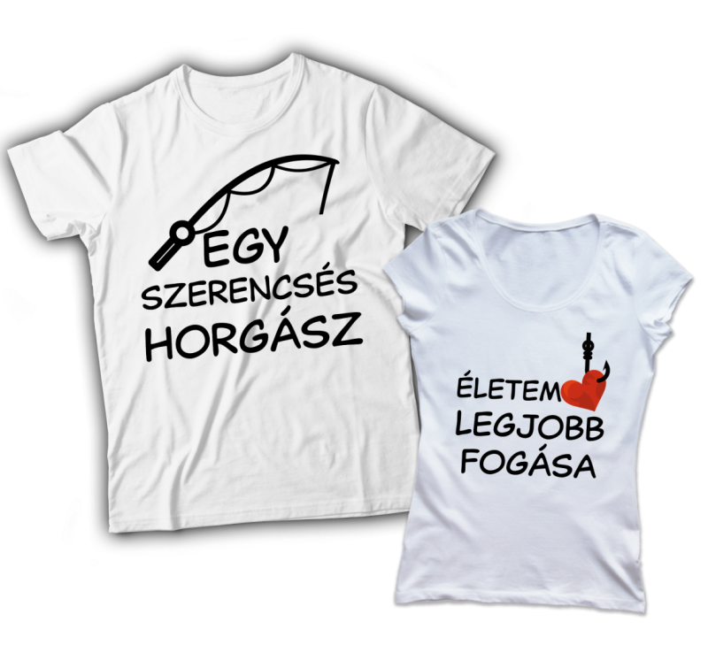 Egy szerencsés horgász páros póló