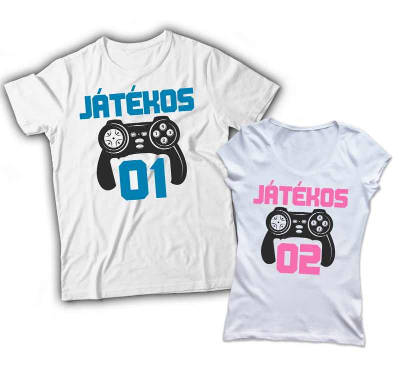 Játékos 01 gamer páros póló