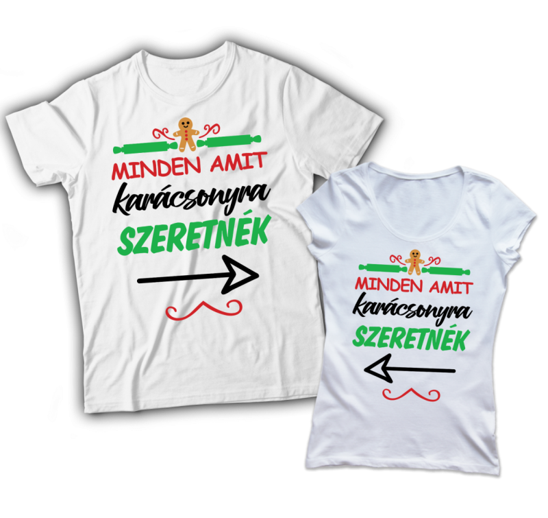 Minden amit karácsonyra szeretnék balra páros póló