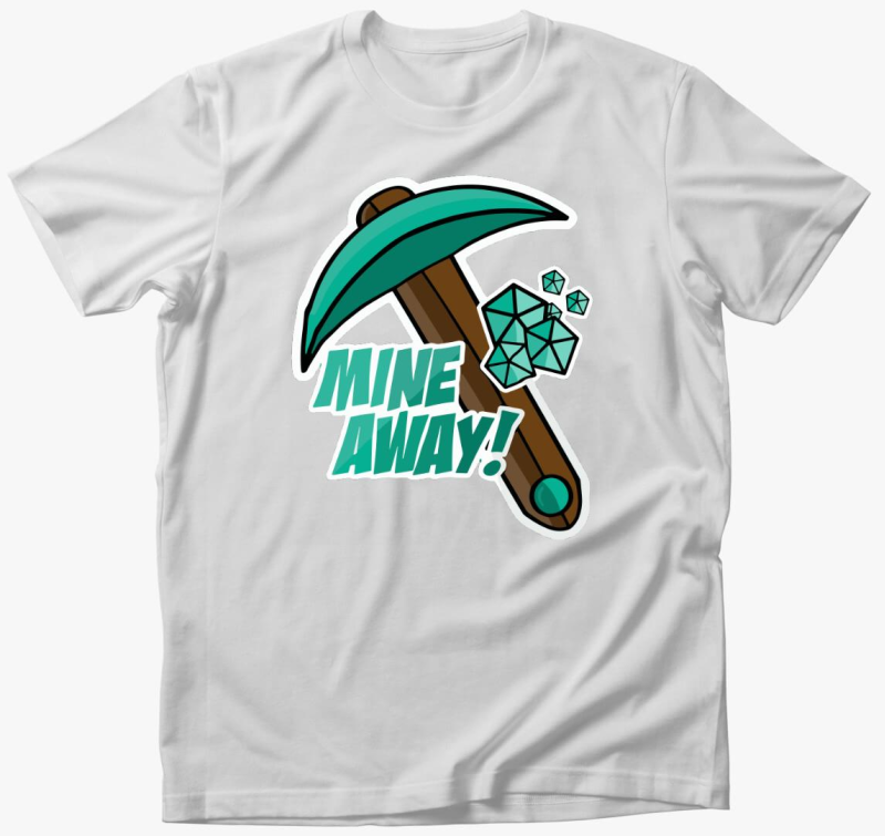 Minecraft mine away póló