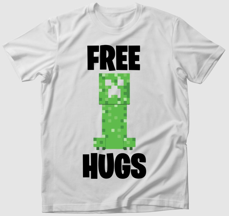 Minecraft free hug póló