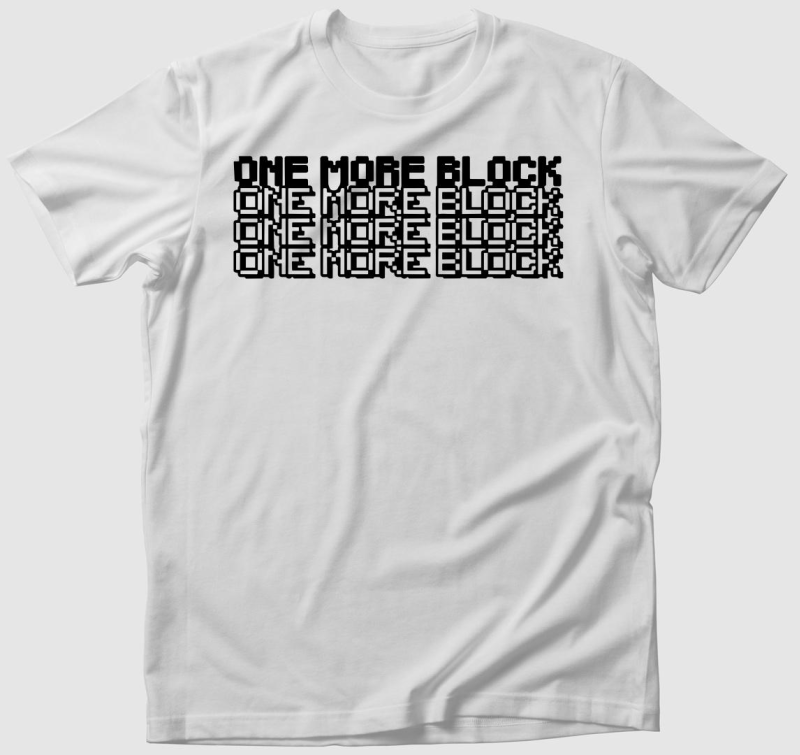 Minecraft one more block póló