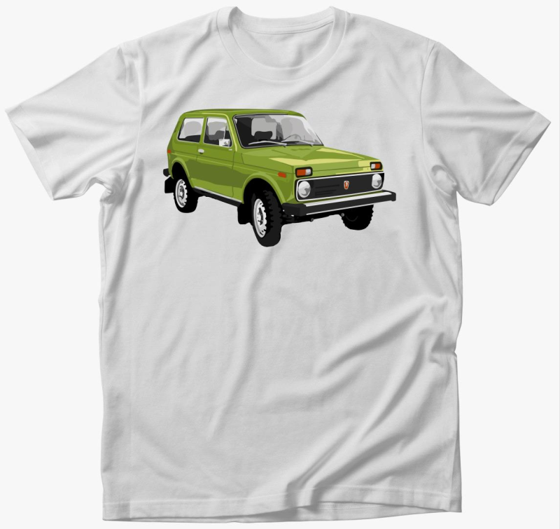 Zöld Lada Niva póló