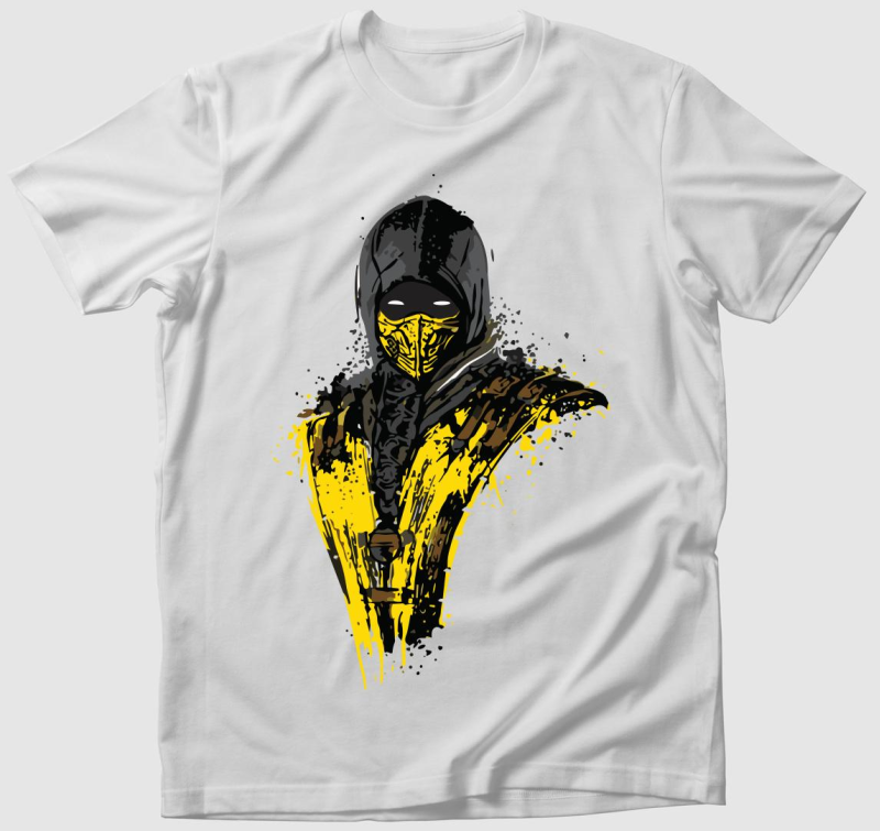 Mortal Kombat Scorpion Dotted póló