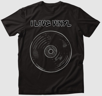 I Love Vinyl feliratos póló