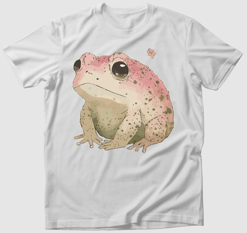 Sad pink frog póló