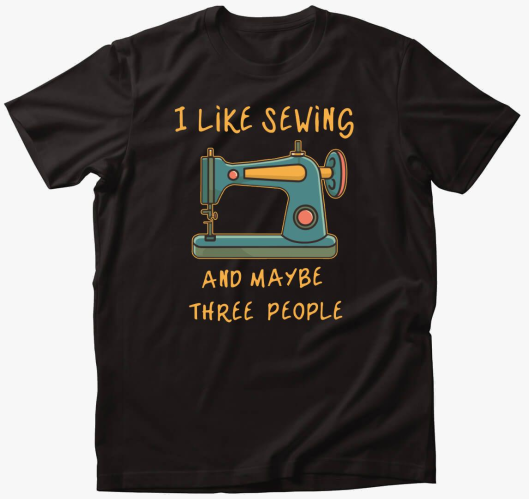 Sewing and 3 people póló