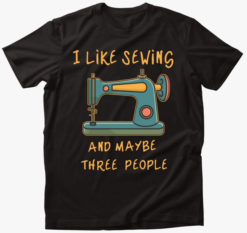 Sewing and 3 people póló