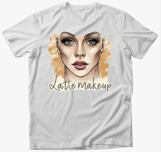 Latte makeup art póló