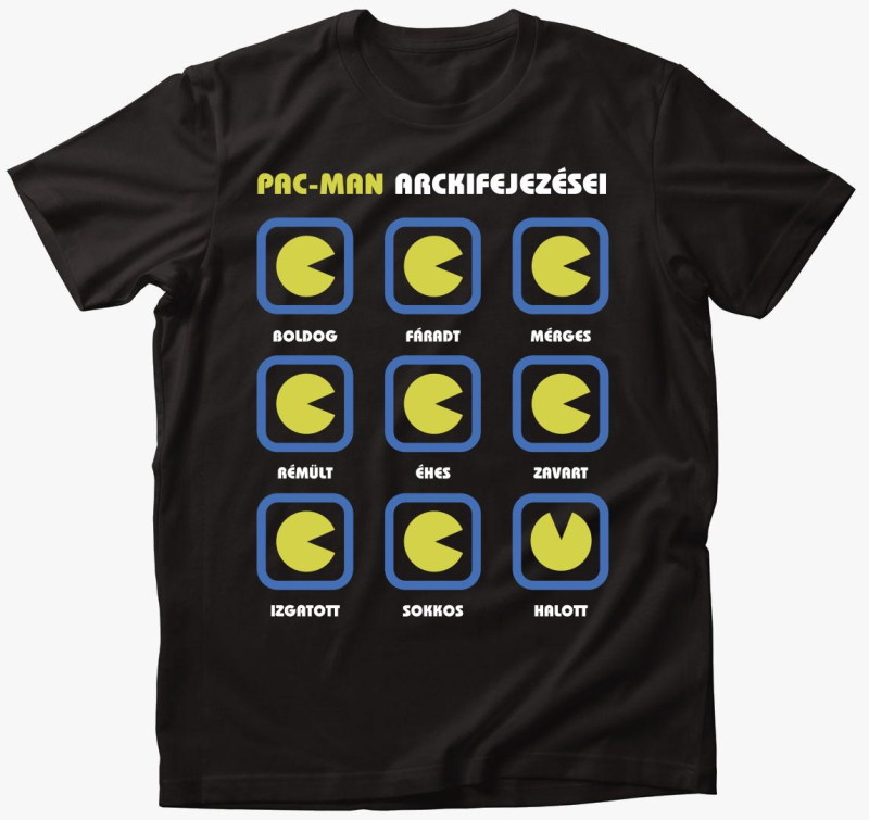 Pack man arckifejezései vicces póló