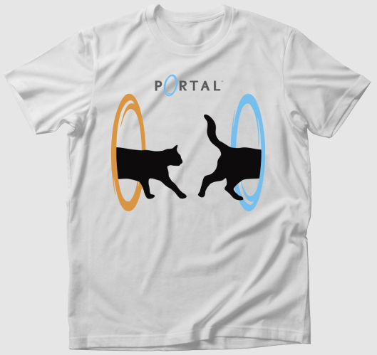 Portál macska póló