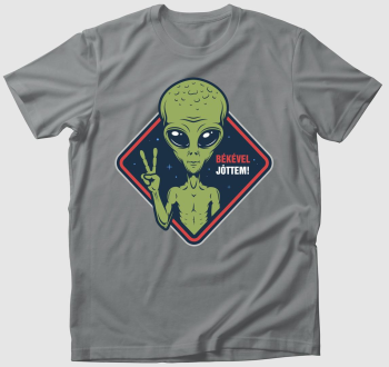 Ufo Alien békével jöttem divat póló