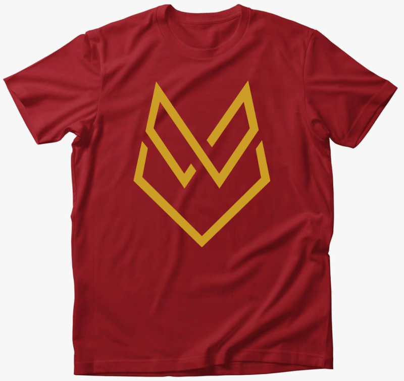 Farkas fej absztrakt divat póló