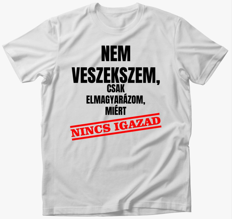 Nem veszekszem csak elmagyarázom miért nincs igazad póló