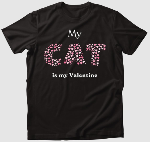 My cat is my Valentine póló 