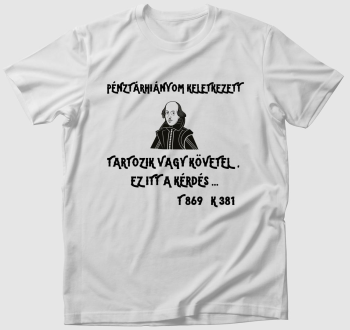 Shakespeare vicces számviteles póló