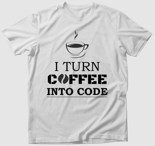 Kóddá alakítom a kávét póló ...