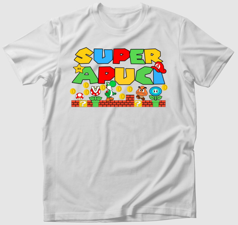 Apák napjára Super Apuci Super Mario póló