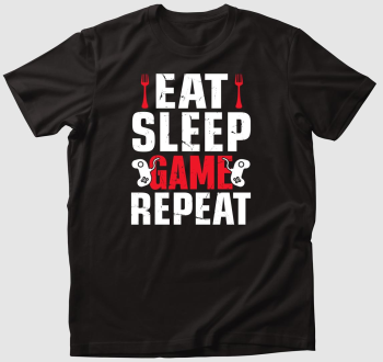 Eat sleep game repeat gamereknek póló