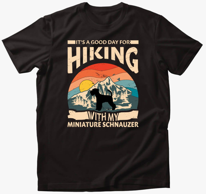 Schnauzer hiking póló