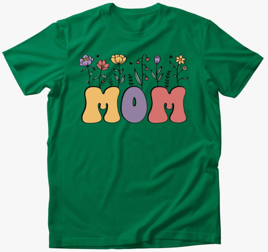 Mom hippi virágos póló