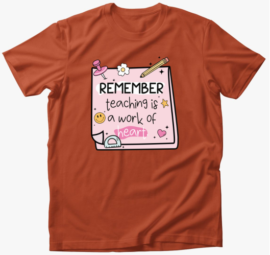 Teacher reminder heart póló