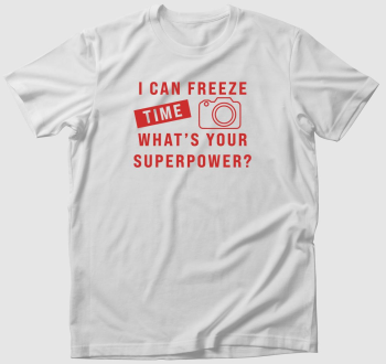 I can freeze time what's your superpower? bordó mintás póló