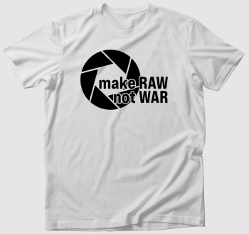 Make RAW not WAR fekete mintás póló