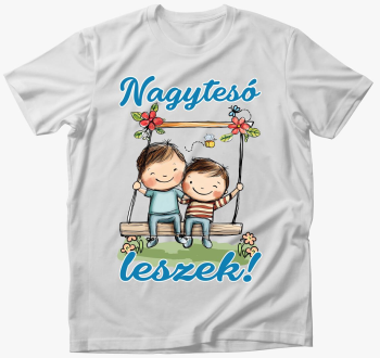 Nagytesó leszek, kisfiú hintázik kisfiúval póló