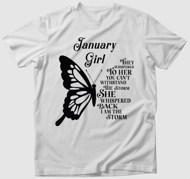 January Girl Butterfly póló