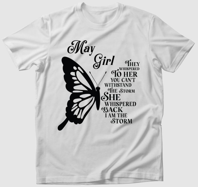 May Girl Butterfly póló