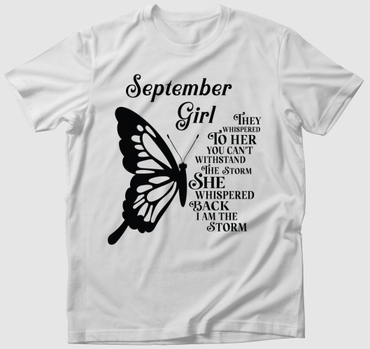 September Girl Butterfly póló...