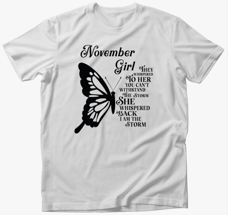 November Girl Butterfly póló