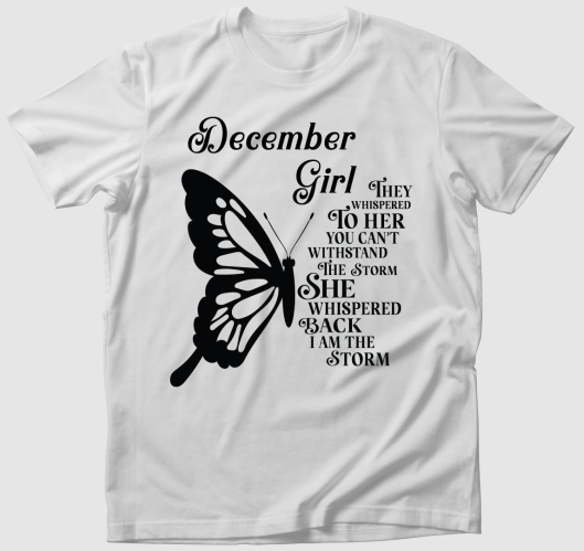 December Girl Butterfly póló