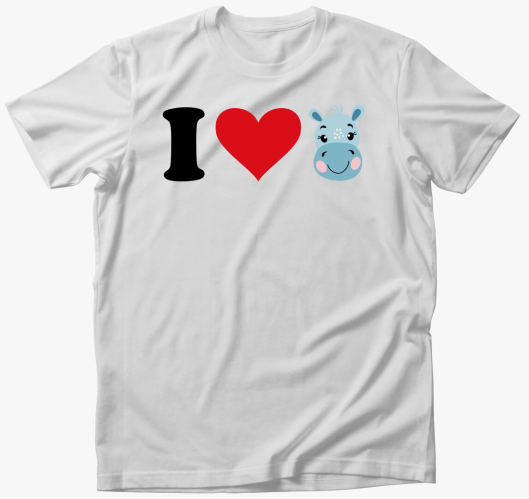 I love hippo póló