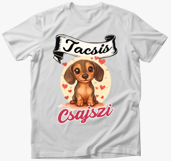 Tacsis Csajszi barna tacsi póló