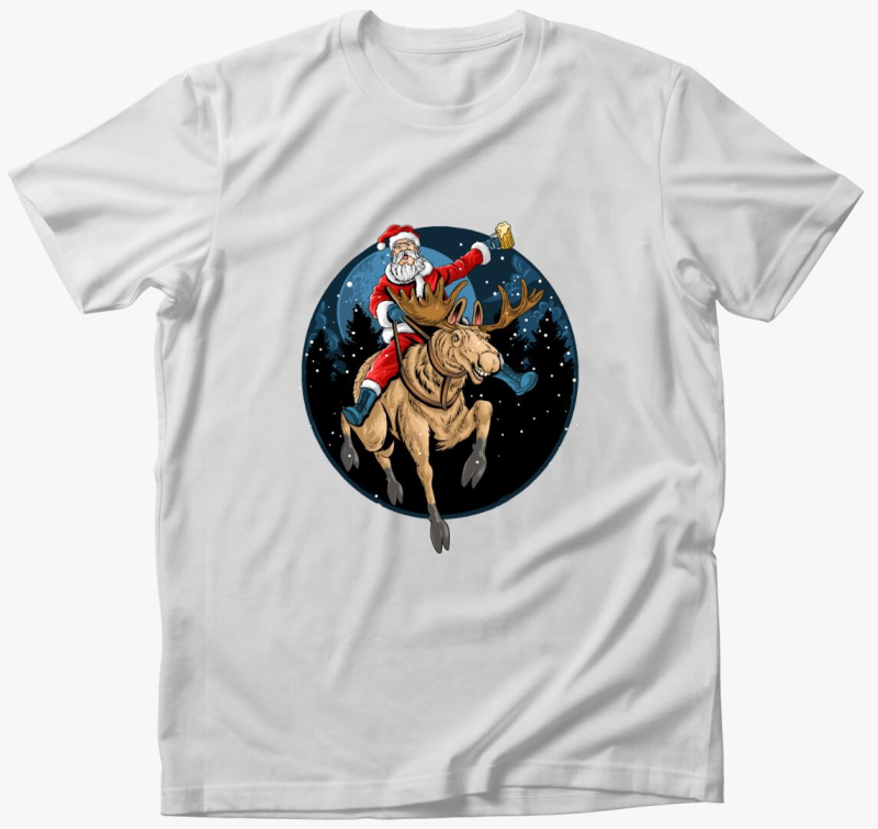 Mikulás Rénszarvason póló
