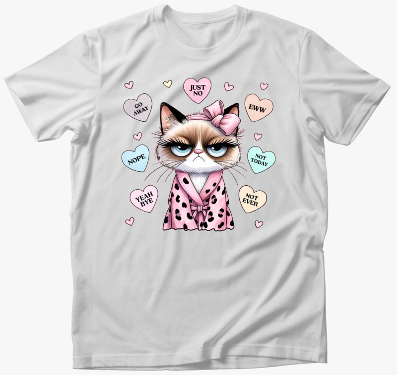 Grumpy cat girl póló