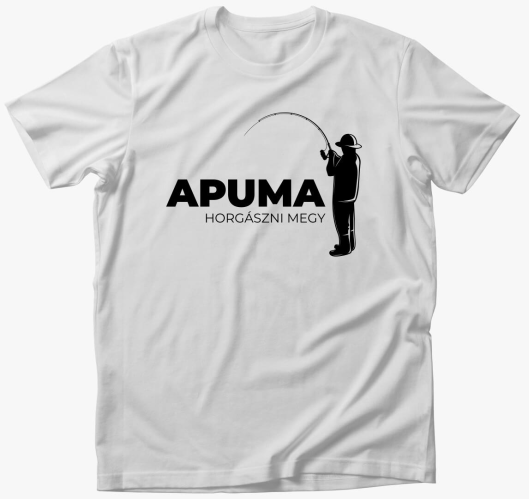 Apuma horgászni megy póló