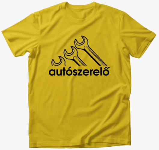 Autószerelő márkaparódia póló...